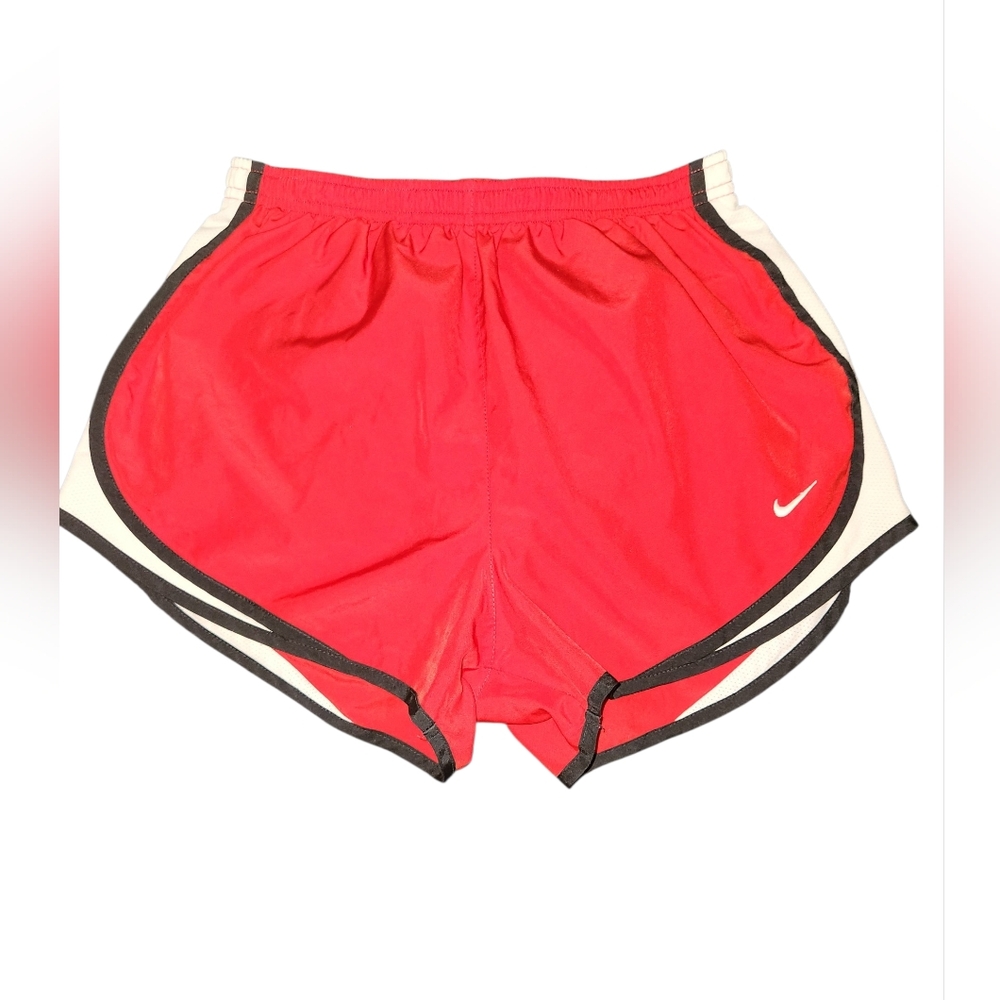 Nike Red White And Black Women's Athletic Shorts